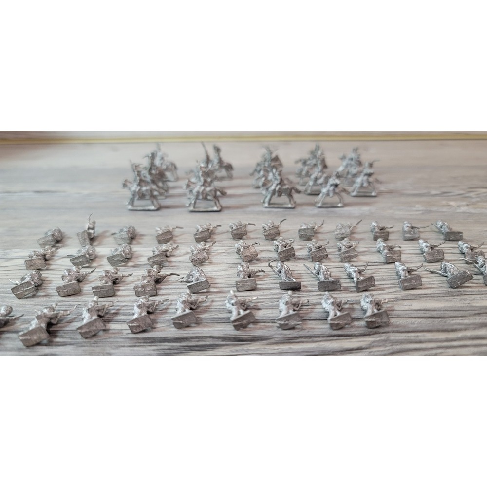 Vintage Pewter/ Metal Military Figurine Miniature Lot Of 64